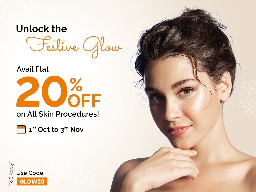 Get Festive-Ready with Glowing Skin - Flat 20% Off on All Procedures!